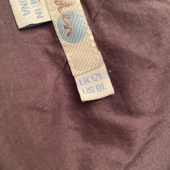 🇬🇧 Boden Cotton Sateen Slate Gray Midi Dress 8L - Picture 8 of 10